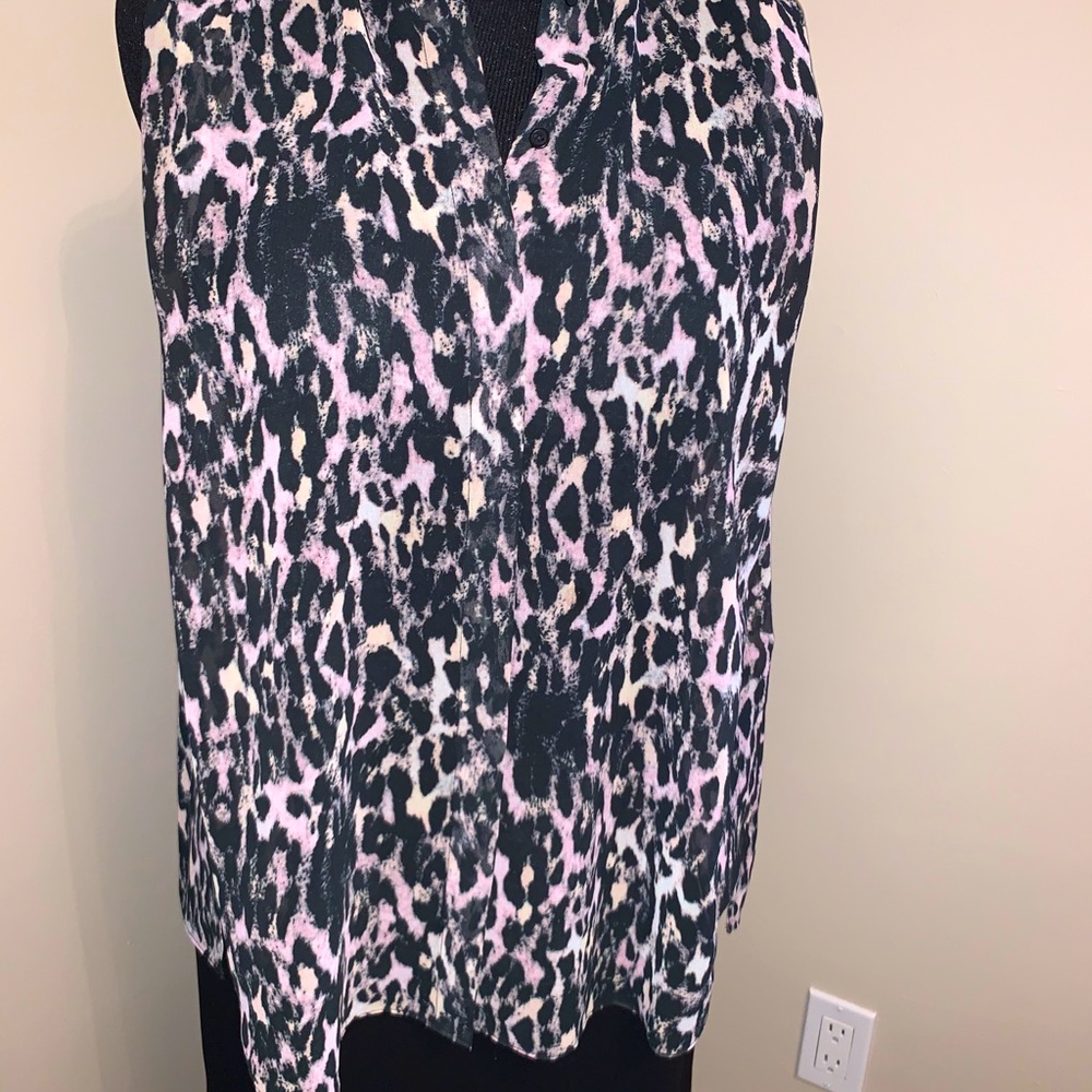 All Saints Leopard print sleeveless shirt